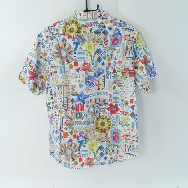 実際に弊社で買取させて頂いたPaul Smith/ポールスミス フェスティバル グラフィック プリント コットン 半袖 シャツ/Lの画像 1枚目