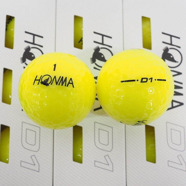実際に弊社で買取させて頂いた【未使用】HONMA/ホンマ D1 DYNAMIC DISTANCE ゴルフボール イエロー・ホワイト  計18個の画像 1枚目