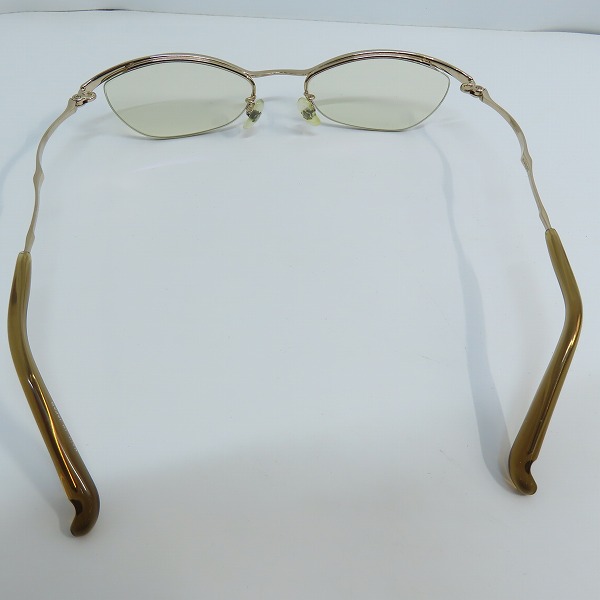 実際に弊社で買取させて頂いた999.9/フォーナインズ TITANIUM/チタン ハーフリム 度入り メガネフレーム/アイウェア S-206Tの画像 2枚目