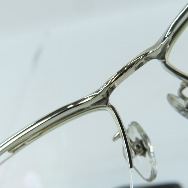 実際に弊社で買取させて頂いた999.9/フォーナインズ チタンフレーム ハーフリム アイウエア/メガネフレーム S-91Tの画像 7枚目