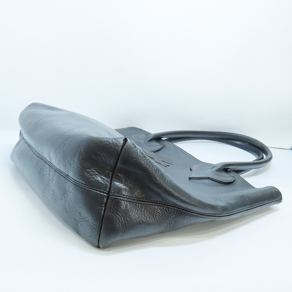 実際に弊社で買取させて頂いたCHROME HEARTS/クロムハーツ クロスパッチ レザーFSトートバッグ ブラックの画像 2枚目