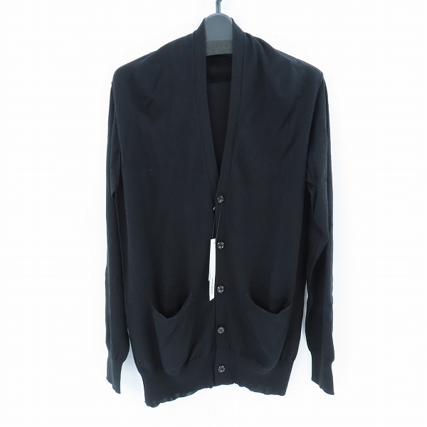 実際に弊社で買取させて頂いた【未使用】ATTACHMENT/アタッチメント 3/68 シルク/カシミヤ カーディガン ブラック AK72-222/1