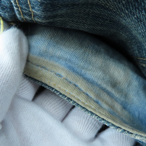 実際に弊社で買取させて頂いたSUGAR CANE/シュガーケーン 砂糖黍製 デニムパンツ W29L30の画像 8枚目