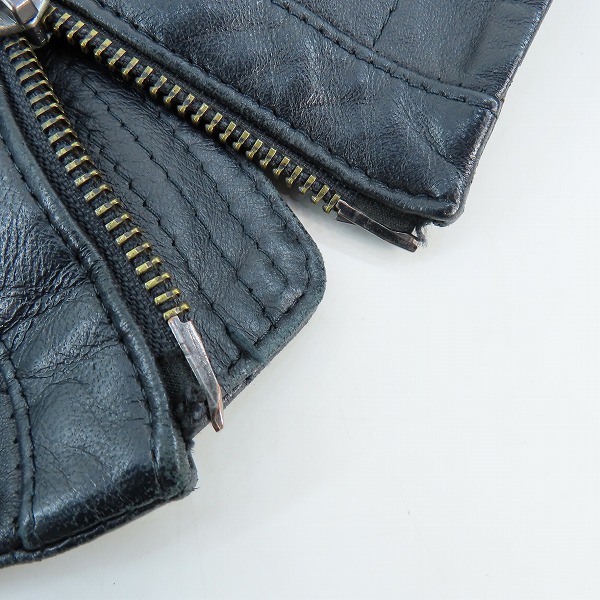 実際に弊社で買取させて頂いたHUGO BOSS/ヒューゴボス ラムレザー ジャケット/46の画像 8枚目