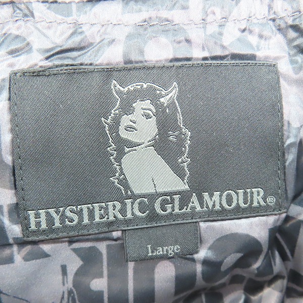 実際に弊社で買取させて頂いたHYSTERIC GLAMOUR/ヒステリックグラマー ワッペン プリマロフト フーデッド 中綿ジャケット 0213AB01 L の画像 2枚目