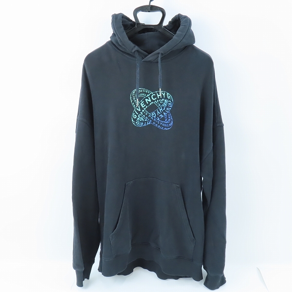 実際に弊社で買取させて頂いた【JPタグ】GIVENCHY/ジバンシィ 20AW Infinity Logo Cotton Hoodie ロゴプリント プルオーバーパーカー BMJ07F30AF/L
