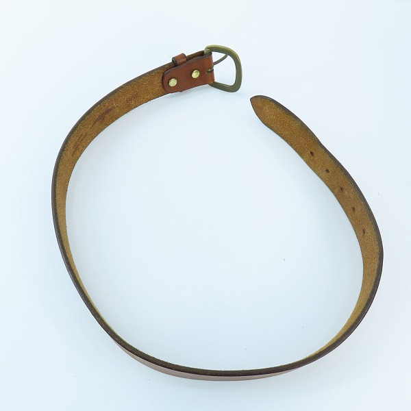 実際に弊社で買取させて頂いたFUNNY/ファニー OILING LEATHER HAND DYED ギャリソンベルト 30/75の画像 6枚目