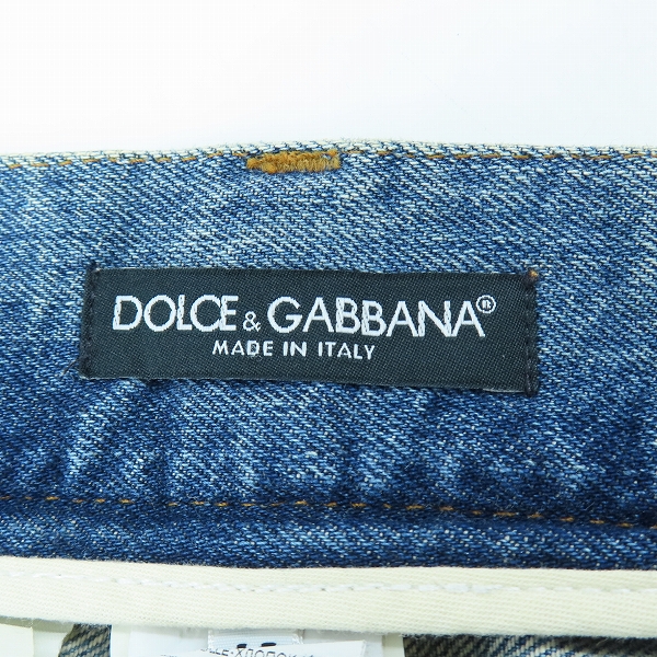 実際に弊社で買取させて頂いたDOLCE&GABBANA/ドルチェ&ガッバーナ デニムパンツ ダメージ加工 インディゴ GZN9TD/46の画像 3枚目