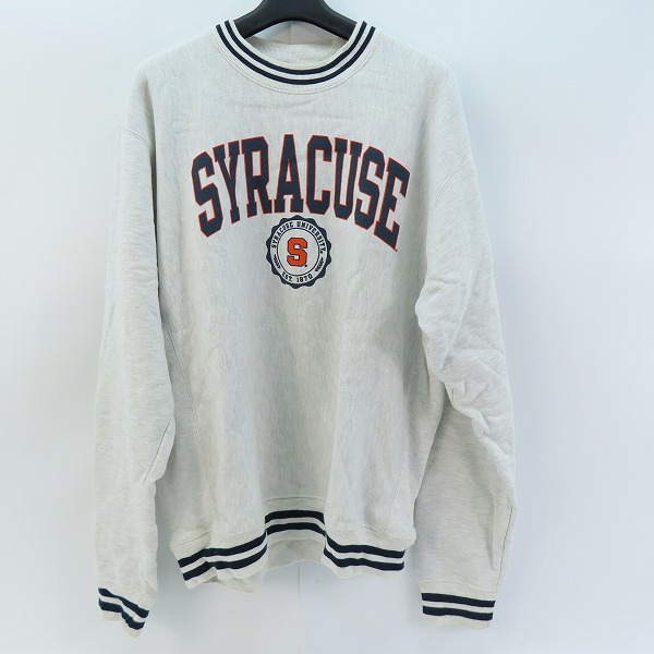 実際に弊社で買取させて頂いたchampion/チャンピオン Reverse Weave/リバースウィーブ SYRACUSE/シラキュース カレッジロゴ スウェット/L