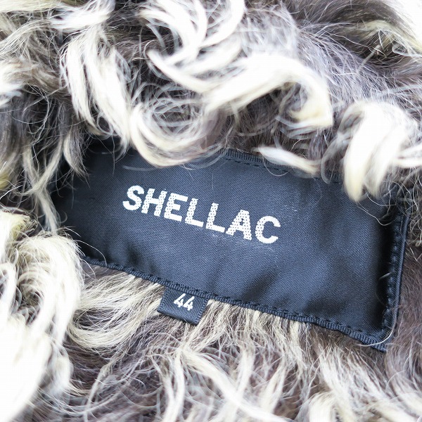 実際に弊社で買取させて頂いたSHELLAC/シェラック ムートン ティグラード シングル ライダース ブルゾン 19008/44の画像 2枚目