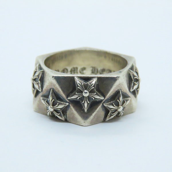 実際に弊社で買取させて頂いたCHROME HEARTS/クロムハーツ 5P/5ポイント スター ペンタゴン リング 17.5号の画像 1枚目
