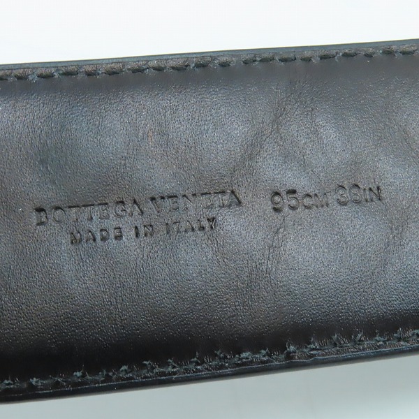実際に弊社で買取させて頂いたBOTTEGA VENETA/ボッテガヴェネタ イントレチャート レザーベルト 95cm/38inの画像 3枚目