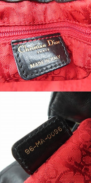 実際に弊社で買取させて頂いたChristian Dior/クリスチャンディオール ナッパレザー ワンショルダーバッグ　の画像 4枚目