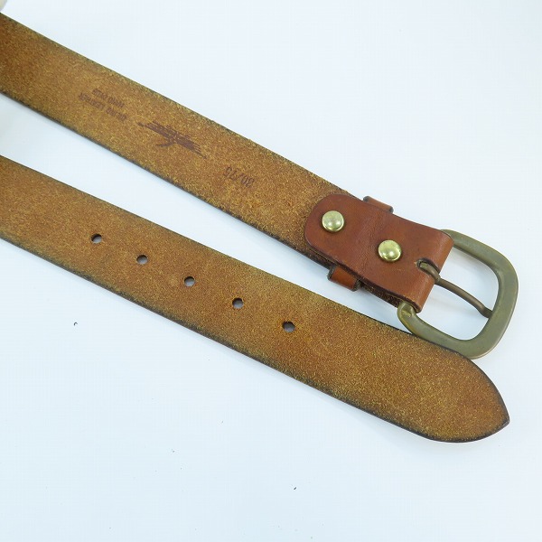 実際に弊社で買取させて頂いたFUNNY/ファニー OILING LEATHER HAND DYED ギャリソンベルト 30/75の画像 2枚目