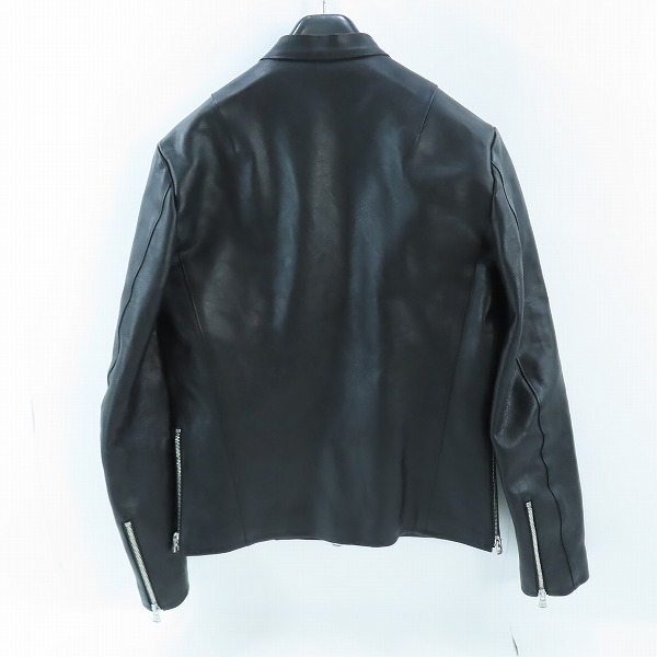 実際に弊社で買取させて頂いたISAMUKATAYAMA BACKLASH/バックラッシュ オリーチェイタリアンショルダーシングルライダース C1572-01/Mの画像 1枚目