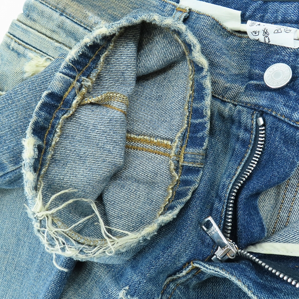 実際に弊社で買取させて頂いたDOLCE&GABBANA/ドルチェ&ガッバーナ デニムパンツ ダメージ加工 インディゴ GZN9TD/46の画像 7枚目