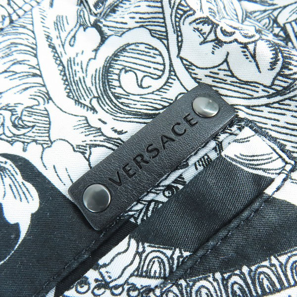 実際に弊社で買取させて頂いたVERSACE/ヴェルサーチェ 総柄 プリント ストレート パンツ 46の画像 9枚目