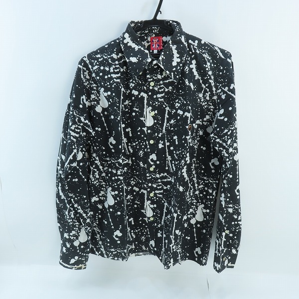 実際に弊社で買取させて頂いたA BATHING APE/アベイジングエイプ ペンキ柄 長袖シャツ /M
