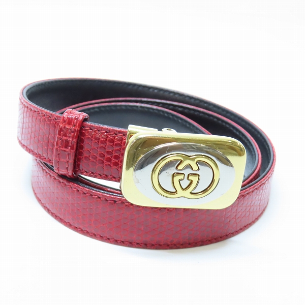 実際に弊社で買取させて頂いたGUCCI/グッチ オールド GG インターロッキング バックルベルト