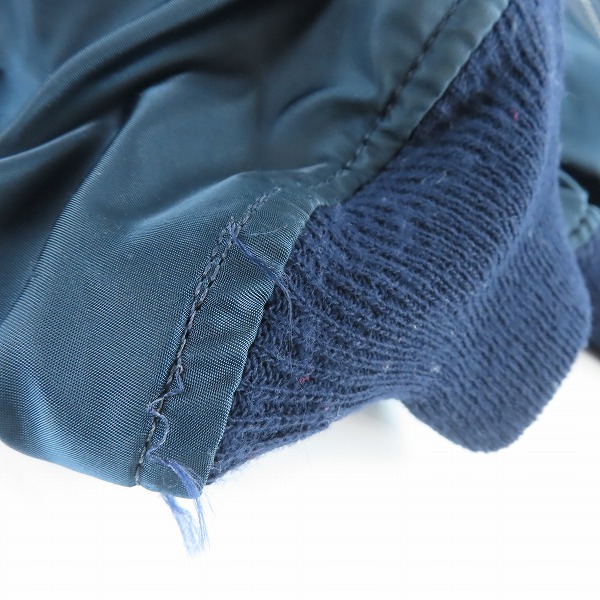 実際に弊社で買取させて頂いたALPHA INDUSTRIES/アルファインダストリーズ フライトジャケット MA-1 ネイビー/オレンジ MIL-J-82790J/Lの画像 5枚目