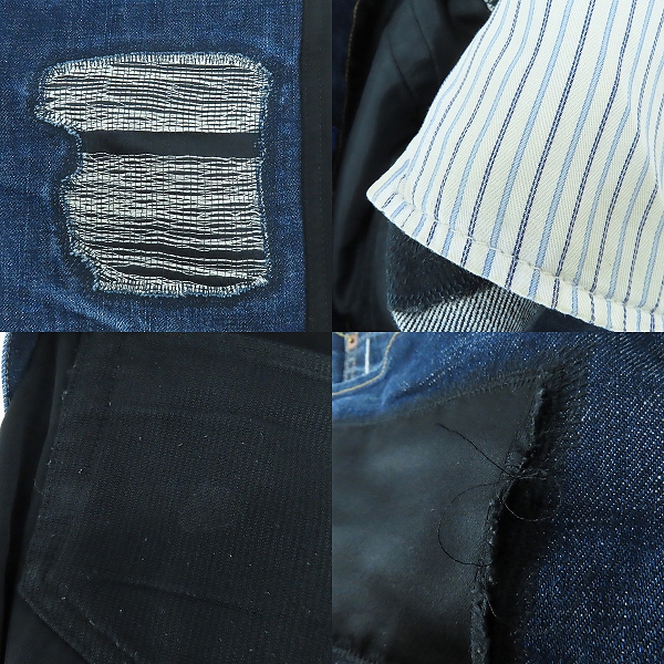 実際に弊社で買取させて頂いた【難有り】JUNYA WATANABE COMME des GARCONS MAN/ジュンヤワタナベ コムデギャルソンマン パッチワーク 切替デニムパンツ Sの画像 9枚目