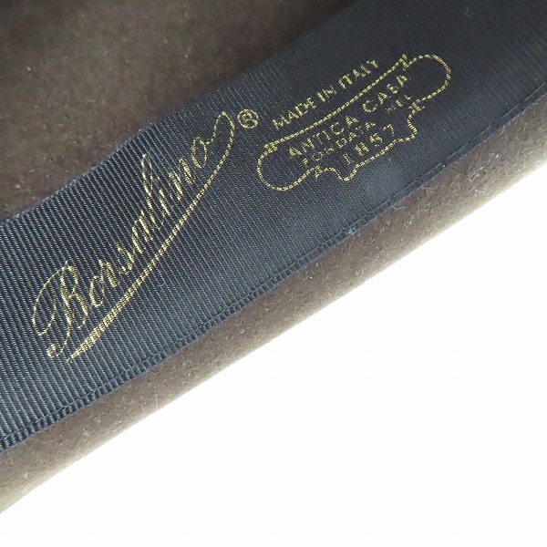 実際に弊社で買取させて頂いたBORSALINO/ボルサリーノ イタリア製 中折れハット 15122/58の画像 7枚目