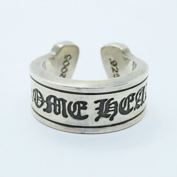 実際に弊社で買取させて頂いたCHROME HEARTS/クロムハーツ スクロールラベル リング ラージ 23-24号の画像 1枚目