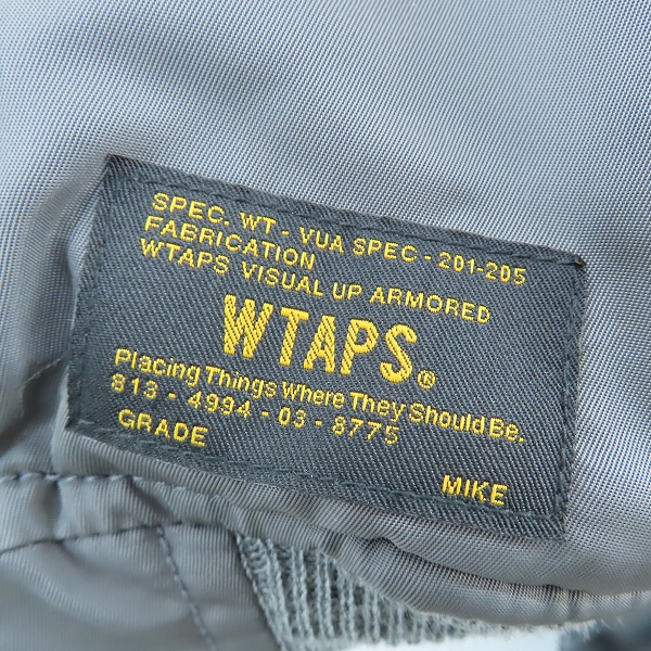 実際に弊社で買取させて頂いたWTAPS/ダブルタップス 16AW MA-1 JACKET NYLON TWILL フライトジャケット 162GWDT-JKM04/Mの画像 7枚目