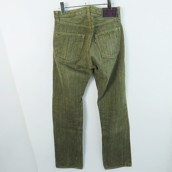 実際に弊社で買取させて頂いたSUGAR CANE/シュガーケーン 沖縄 砂糖黍製 緑耳 ボタンフライ デニムパンツ SC40302-061/W31 L34の画像 1枚目