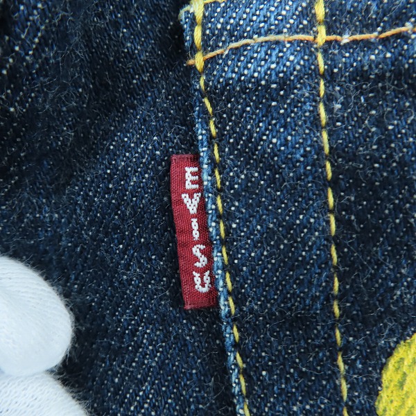 実際に弊社で買取させて頂いたEVISU/エヴィス NO.2 LOT.2001 道楽 デニムパンツ/31×35の画像 3枚目