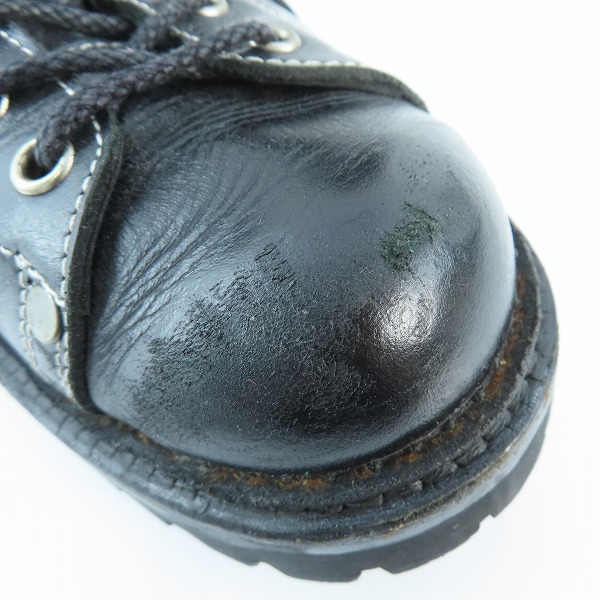 実際に弊社で買取させて頂いた山根靴店 EVISU/エヴィス/エビス 10ホール レースアップ レザーブーツ ブラックの画像 5枚目