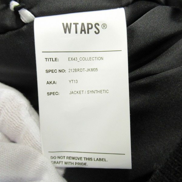 実際に弊社で買取させて頂いた【未使用】WTAPS/ダブルタップス 21AW YT13 シンセティックレザージャケット 212BRDT-JKM05/1の画像 5枚目
