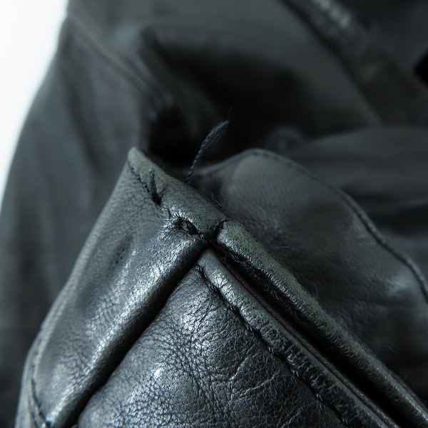 実際に弊社で買取させて頂いたCRIMIE/クライミー LAMB LEATHER CARDIGAN /ラムレザーカーディガン C1H5-JK08/XXLの画像 7枚目