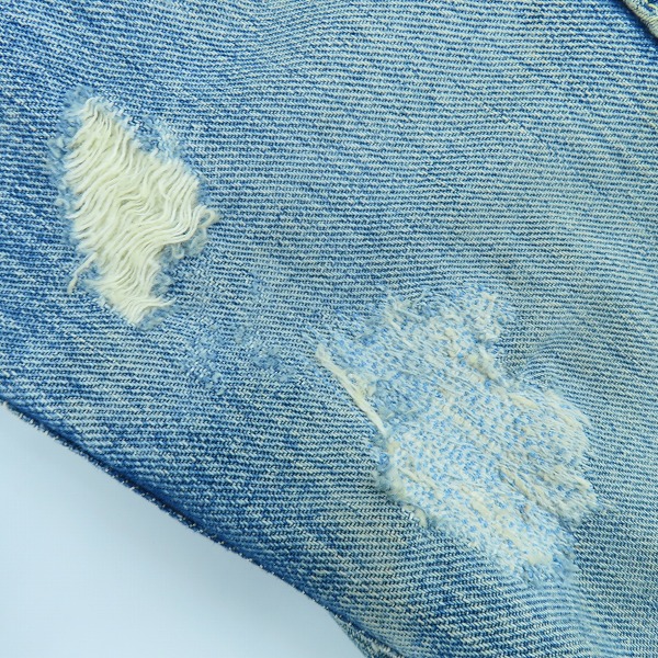 実際に弊社で買取させて頂いたLee/リー ヴィンテージ 101-J 70s初期 四角黒タグ デニムジャケットの画像 8枚目