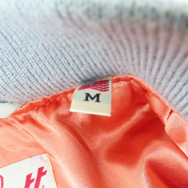 実際に弊社で買取させて頂いたSchott/ショット AMERICAN COLLEGE MA-1/フライトジャケット アイボリー系 3142046 /Mの画像 3枚目