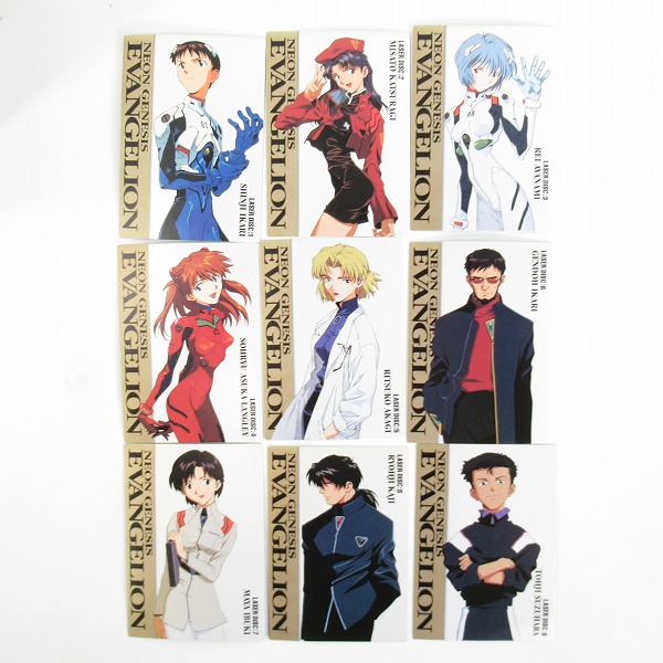 実際に弊社で買取させて頂いたバンダイ カードダスマスターズ 新世紀エヴァンゲリオン 劇場版BOX特典 SC001～SC018 18枚セットの画像 1枚目