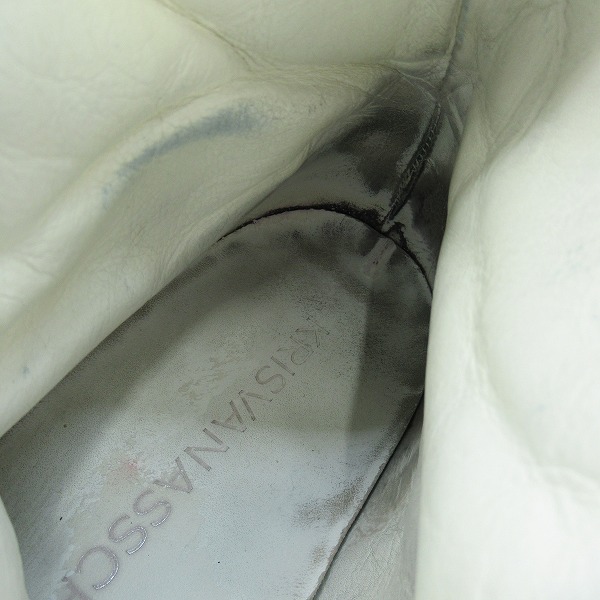 実際に弊社で買取させて頂いたKRISVANASSCHE/クリスヴァンアッシュ ベルクロ ハイカットスニーカー ホワイト/42の画像 6枚目