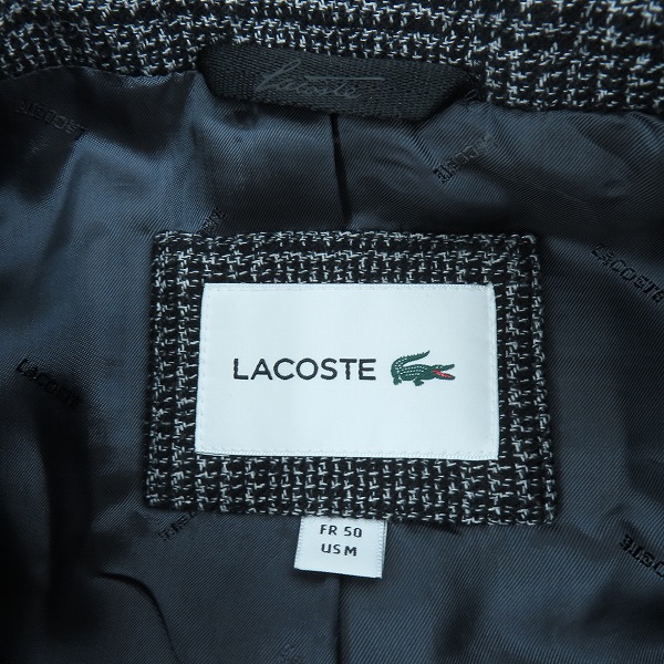 実際に弊社で買取させて頂いたLACOSTE/ラコステ グレンチェックチェスターコート BH8419/Mの画像 2枚目