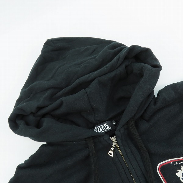 実際に弊社で買取させて頂いたHYSTERIC GLAMOUR/ヒステリックグラマー ガール プリント ジップアップパーカー 0222CF02 Lの画像 5枚目
