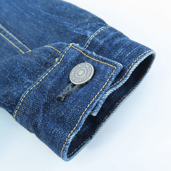 実際に弊社で買取させて頂いたTHE FLAT HEAD/フラットヘッド デニムジャケット 6002W/40の画像 5枚目