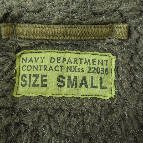 実際に弊社で買取させて頂いたBUZZ RICKSON'S/バズリクソンズ Type N-1 Khaki “NAVY DEPARTMENT”デッキジャケット BR12031 BR12635/Sの画像 3枚目