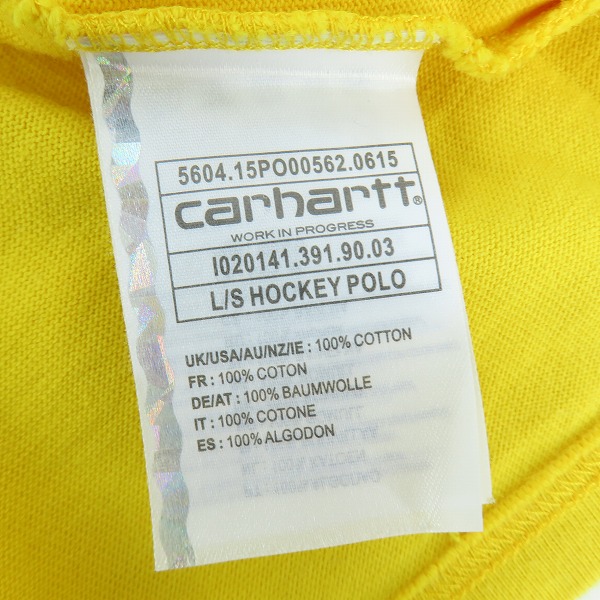 実際に弊社で買取させて頂いたCarhartt/カーハート カラー切替長袖ポロシャツ Lの画像 3枚目