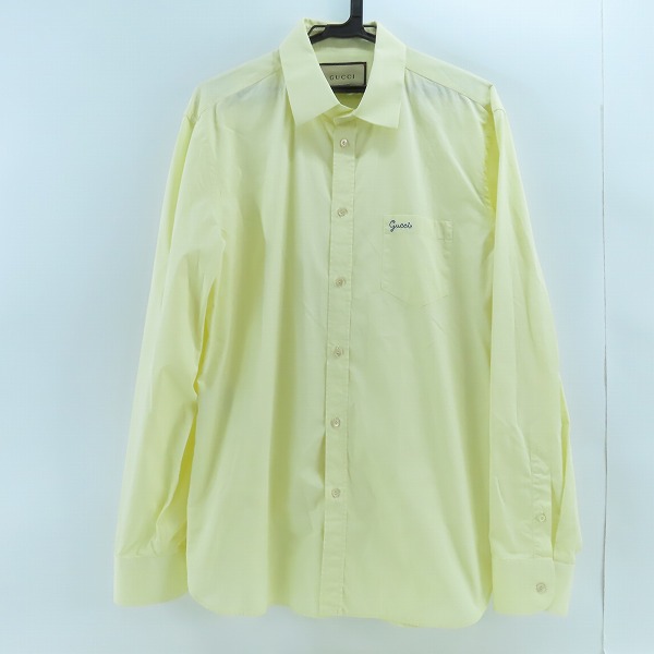 実際に弊社で買取させて頂いたGUCCI/グッチ 胸ロゴ刺繍 長袖シャツ 659895 ZAG0T/43-17