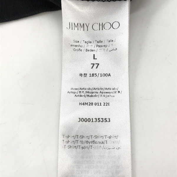 実際に弊社で買取させて頂いたJIMMY CHOO/ジミーチュウ ロゴプリント S/S カットソー/Tシャツ J000135353/Lの画像 3枚目