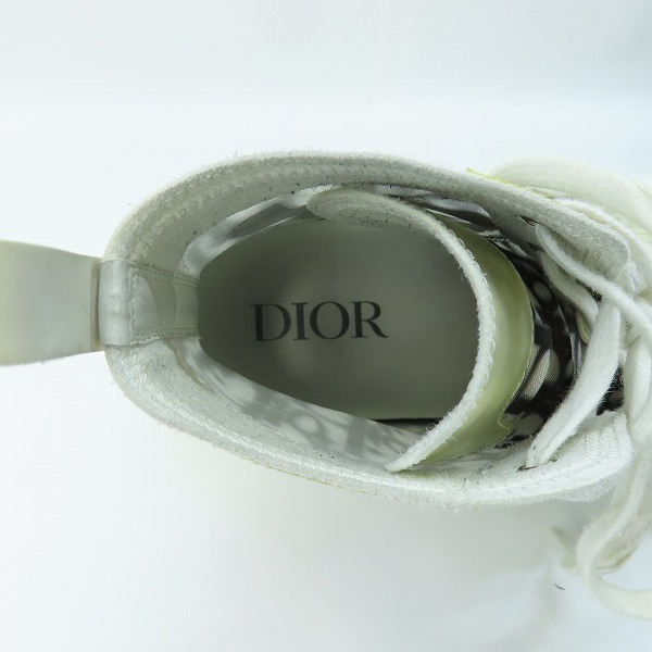実際に弊社で買取させて頂いたDIOR×Shawn Stussy/ディオール×ショーンステューシー “B23”ハイトップ スニーカー/BEEワッペン3SH118YYO/43の画像 4枚目