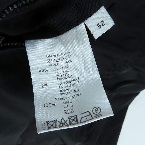 実際に弊社で買取させて頂いた【JPタグ】GIVENCHY/ジバンシィ 袖ロゴタグ付き ナイロンミリタリージャケット 16S 3260 041/52の画像 3枚目
