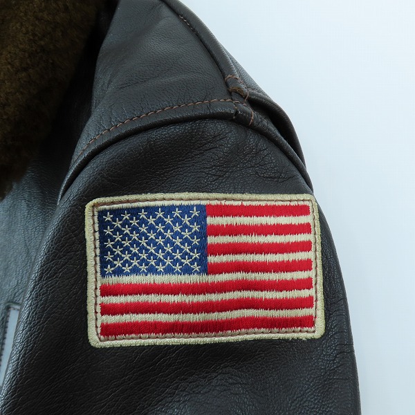 実際に弊社で買取させて頂いたBUZZ RICKSON'S/バズリクソンズ Type G-1 レザーフライトジャケット パッチ付き BR80314/40の画像 2枚目