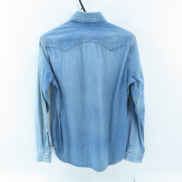 実際に弊社で買取させて頂いた【未使用】BLUE BLUE/ブルーブルー 胸ターコイズボタン ウエスタンデニムシャツ/1の画像 1枚目