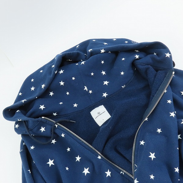 実際に弊社で買取させて頂いたuniform experiment/ユニフォームエクスペリメント STAR PRINT ZIP UP PARKA/スター ジップアップ パーカー UE-156143/3の画像 4枚目