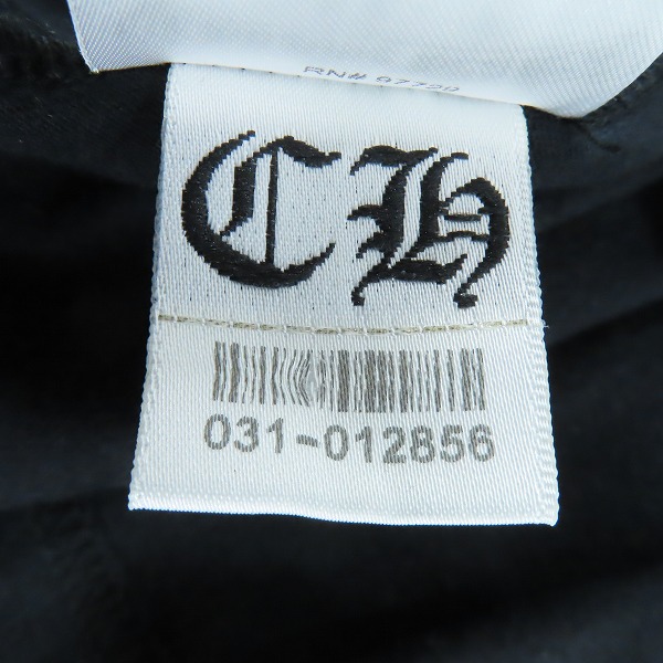 実際に弊社で買取させて頂いたCHROME HEARTS/クロムハーツ スクロールラベル/マルチカラー クロス Tシャツ ブラック/XXLの画像 4枚目